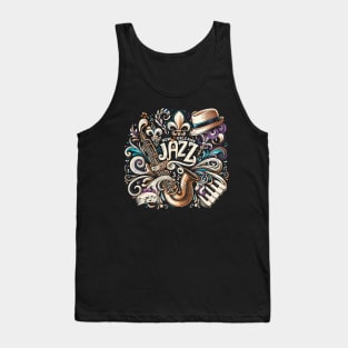 New Orleans Jazz | Vibrant NOLA Jazz-Fest Collage Tank Top